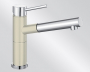 Blanco Alta-S Compact Silgranit-Look, 2-farbig, Farbe muskat/chrom, 521739