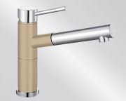 Blanco Alta-S Compact Silgranit-Look, 2-farbig, Farbe muskat/chrom, 521739