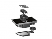 Gaggenau CV 282 110, Flex Induktions-Kochfeld mit intergriertem Lftungssystem, Edelstahlrahmen, 80 cm. Mit 5 Jahren Garantie!