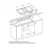 Gaggenau CV 282 110, Flex Induktions-Kochfeld mit intergriertem Lftungssystem, Edelstahlrahmen, 80 cm. Mit 5 Jahren Garantie!