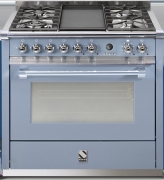 Steel Ascot 90, Rangecooker, 90 cm, Combisteam, Farbe Celeste, A9S-4BCE, mit 5 Jahren Garantie!