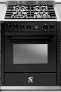 Steel Ascot 70, Rangecooker, 70 cm, Combisteam, Farbe Schwarz, A7S-4BA, mit 5 Jahren Garantie!
