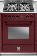 Steel Ascot 70, Rangecooker, 70 cm, Combisteam, Farbe Bordeauxrot, A7F-4BR, mit 5 Jahren Garantie!