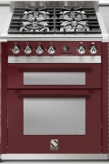 Steel Ascot 70, Rangecooker, 70 cm, Multifunktion, Farbe Bordeauxrot, A7FF-4BR, mit 5 Jahren Garantie!