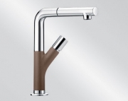 Blanco Yovis-S Silgranit-Look, Hochdruck, Schlauchbrause, Farbe muskat/chrom, 521732