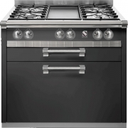 Steel Ascot 90, Kchenmodul, 90 cm, Farbe Schwarz, A9C-6BA, mit 5 Jahren Garantie!