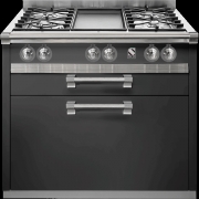 Steel Ascot 90, Kchenmodul, 90 cm, Farbe Schwarz, A9C-4BBA, mit 5 Jahren Garantie!