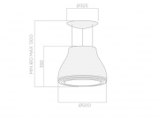Elica Shining CAST IRON F/50 Inselhaube, Gusseisenoptik, PRF0120590A
