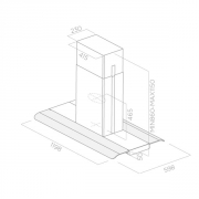 Elica Serendipity Island IX/A/120x60 Inselhaube Edelstahl und Glas, PRF0120064. Mit 5 Jahren Garantie!