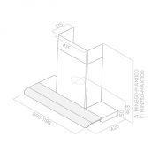 Elica Serendipity IX/A/120 Wandhaube Edelstahl und Glas, PRF0120282