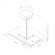 Elica Bio WH/A/90 ROVERE Wandhaube Wei und Eichenholz, PRF0120966