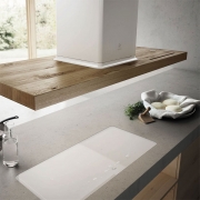 Elica Bio Island WH/A/120x58 ROVERE Inselhaube Wei und Eichenholz, PRF0120967A. Mit 5 Jahren Garantie!