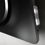 Elica Loop BL/F/75 Wandhaube Cristalplant schwarz und Glas, PRF0120964. Mit 5 Jahren Garantie!