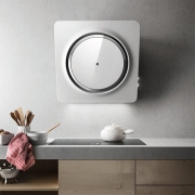 Elica Loop WH/F/75 Wandhaube Cristalplant weiss und Glas, PRF0120963