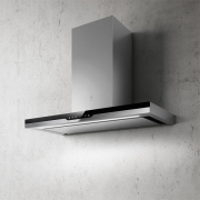 Elica Meteorite IX/A/120 Wandhaube Edelstahl und schwarzes Glas, PRF0147273
