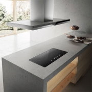 Elica Meteorite Island IX/A/120x60 Inselhaube Edelstahl und schwarzes Glas, PRF0120971A. Mit 5 Jahren Garantie!