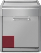 Steel Genesi 70, Arbeitstisch, 70 cm, Farbe Bordeauxrot, G7S-PBR, mit 5 Jahren Garantie!