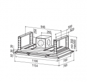 best Windy, Deckenlfter, Glas wei, 110 cm, 07F58000A, BHK16700WA, Mit 5 Jahren Garantie!