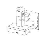 best Arctic HF, Wandhaube, schwarz, 90 cm, 07L07100A, BHC94755BA, mit 5 Jahren Garantie!
