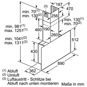 Neff DFRM 951 S/ D95FRM1S0, Wandesse 90 cm, EEK: A, mit 5 Jahren Garantie!