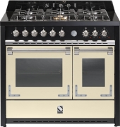 Steel Oxford 100, Rangecooker, 100 cm, Multifunktionsbackofen, Farbe Crema, X10FF-6ICR, mit 5 Jahren Garantie!
