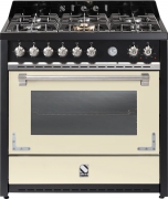Steel Oxford 90, Rangecooker, 90 cm, Multifunktionsbackofen, Farbe Crema, X9F-6CR, mit 5 Jahren Garantie!
