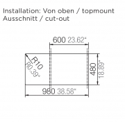 Schock Greenwich N-100 A Einbau/Auflage, Cristadur, Farbe Bronze