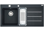 Franke Mythos Fusion MTF 651-100 Fragranit DuraKleen Onyx, Becken links