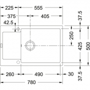 Franke Maris MRG 611-78 XL Einbausple Fragranit+, Farbe Cashmere, 114.0476.144