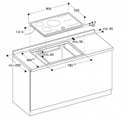 Gaggenau CI 283 111, Flex Induktions-Kochfeld Serie 200, Edelstahlrahmen, 80 cm. Mit 5 Jahren Garantie!