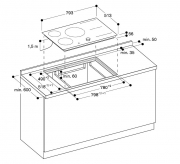 Gaggenau CI 283 101, Flex Induktions-Kochfeld Serie 200, 80 cm. Mit 5 Jahren Garantie!