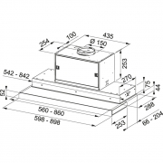Franke Mythos Plus FMYPL 908 POT BK, Flachschirmhaube, schwarz, 90 cm, mit 5 Jahren Garantie!