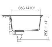 Schock Mono N-100 A Einbau/Auflage, INKL. GLASSCHNEIDBRETT UND RESTESCHALE, Silverstone