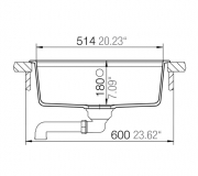 Schock Mono N-100 U Unterbau, INKL. GLASSCHNEIDBRETT UND RESTESCHALE, Silverstone