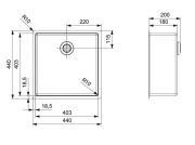 Reginox New York 40x40, Edelstahlsple, R27639