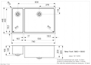 Reginox New York 18x40+50x40, Hauptbecken rechts, Edelstahlsple, R27790