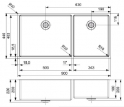 Reginox New York 50x40+34x40, Edelstahlsple, R28247