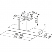 Franke Mythos FMY 608 BI BK, Lfterbaustein, schwarz, 56 cm