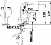 BLANCOLOMIS-S Edelstahl gebrstet Hochdruck, 518716