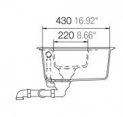Schock Signus C-150 A Einbau/Auflage, INKL. RESTESCHALE, Silverstone