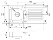 Reginox Centurio L 10 plus, Edelstahlsple, R27981