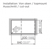Schock Waterfall D-100 A Einbau/Auflage, Silverstone