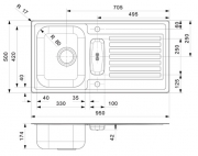 Reginox Centurio R 10 plus, Edelstahlsple, R27998