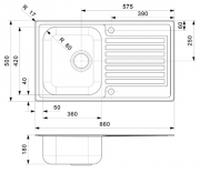 Reginox Centurio R 10, Edelstahlsple, R23105