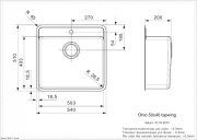 Reginox Ohio 50x40 Hahnlochbank, Regi-Color, farbige Edelstahlsple, Farbe Arctic White, R26342