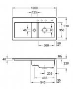Villeroy & Boch Subway 60, Farbe SL Stone, Classicline, Becken rechts oder Becken links