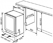 SMEG CVI638N Weinkhler, Unterbau, Schwarz, 82-91 cm, EEK: A, mit 5 Jahren Garantie!