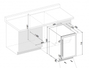 Dunavox DX-51.150DSK/DP, Stand-Weinkhlschrank (Einbaufhig). Mit 5 Jahren Garantie!