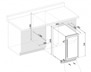 Dunavox DAU-32.81B, Stand-Weinkhlschrank (Einbaufhig). Mit 5 Jahren Garantie!