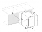 Dunavox DAU-52.146B, Stand-Weinkhlschrank (Einbaufhig). Mit 5 Jahren Garantie!